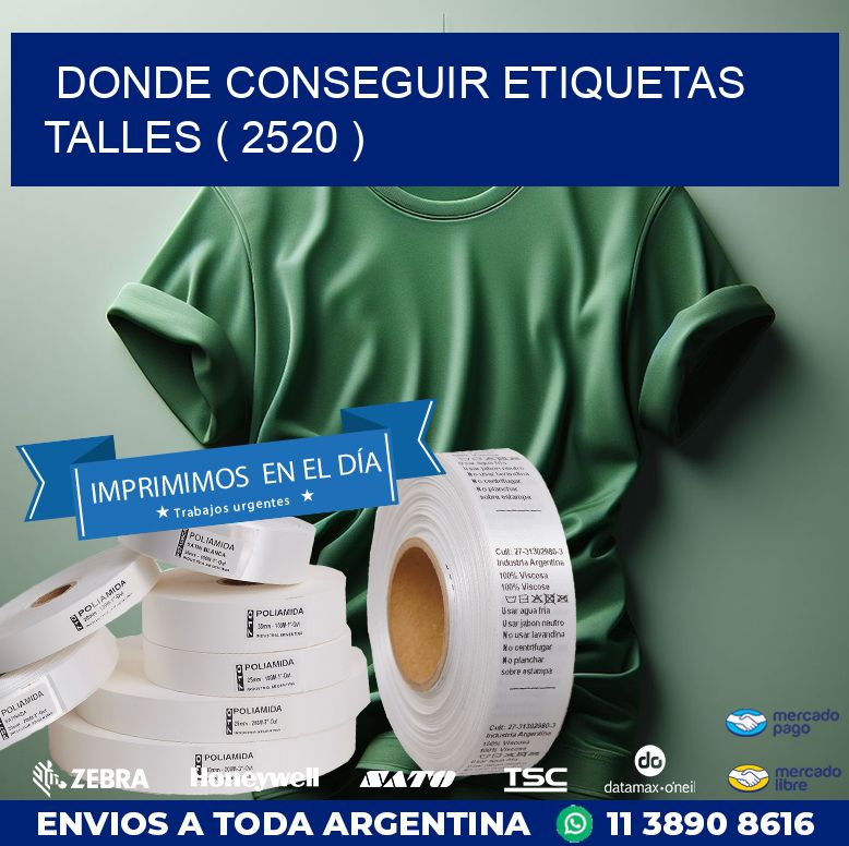 DONDE CONSEGUIR ETIQUETAS TALLES ( 2520 )