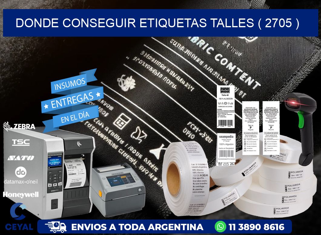 DONDE CONSEGUIR ETIQUETAS TALLES ( 2705 )