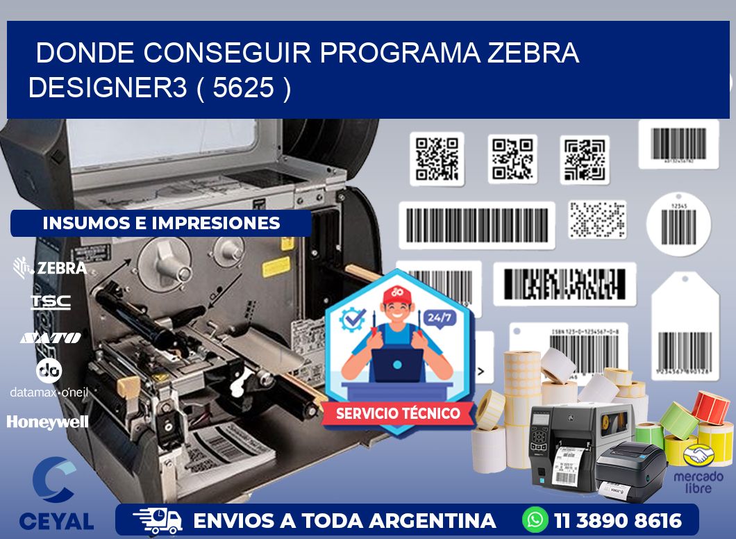 DONDE CONSEGUIR PROGRAMA ZEBRA DESIGNER3 ( 5625 )