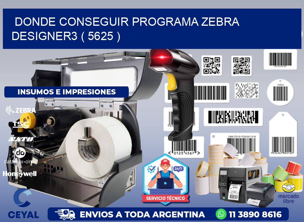 DONDE CONSEGUIR PROGRAMA ZEBRA DESIGNER3 ( 5625 )
