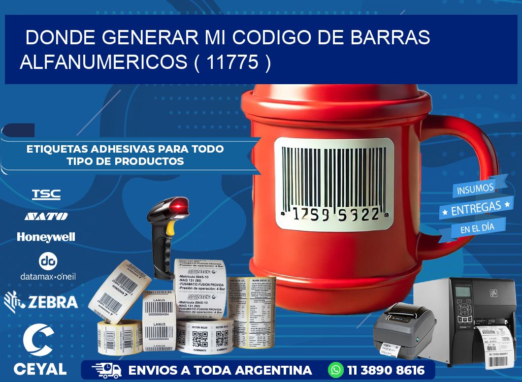 DONDE GENERAR MI CODIGO DE BARRAS ALFANUMERICOS ( 11775 )