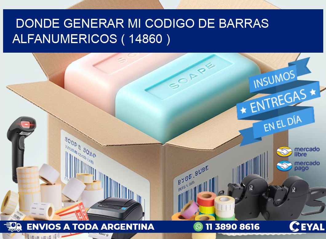DONDE GENERAR MI CODIGO DE BARRAS ALFANUMERICOS ( 14860 )