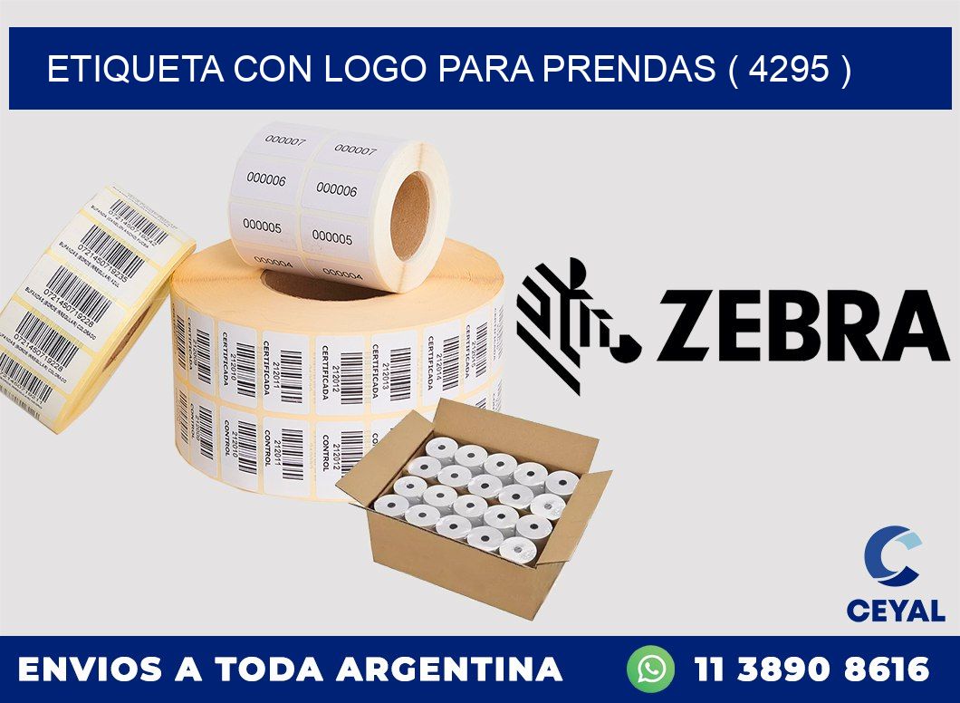 ETIQUETA CON LOGO PARA PRENDAS ( 4295 )