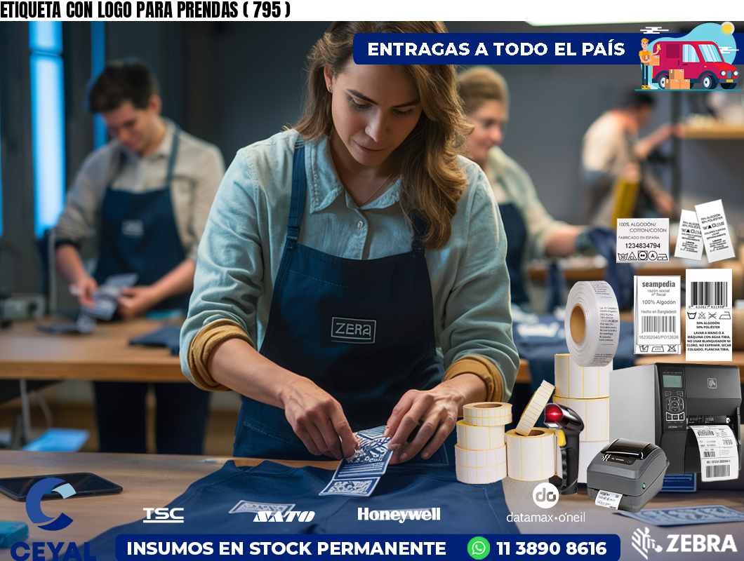 ETIQUETA CON LOGO PARA PRENDAS ( 795 )