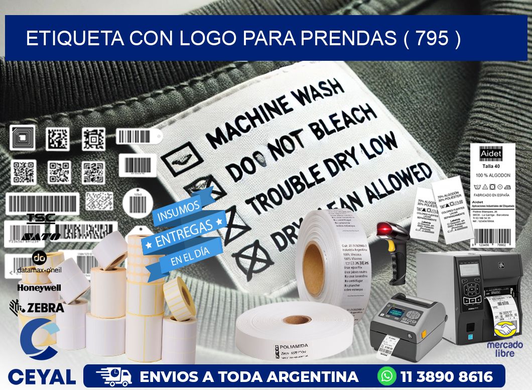 ETIQUETA CON LOGO PARA PRENDAS ( 795 )