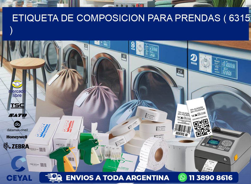 ETIQUETA DE COMPOSICION PARA PRENDAS ( 6315 )