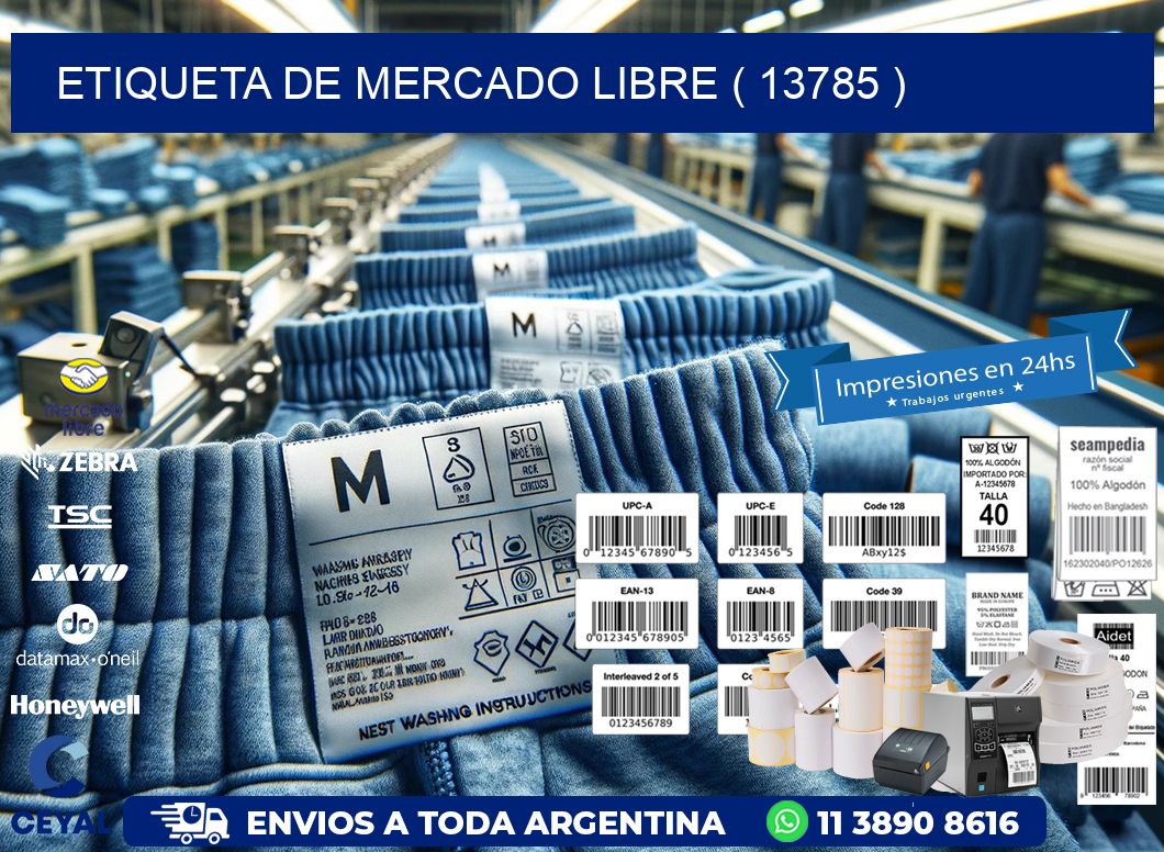 ETIQUETA DE MERCADO LIBRE ( 13785 )