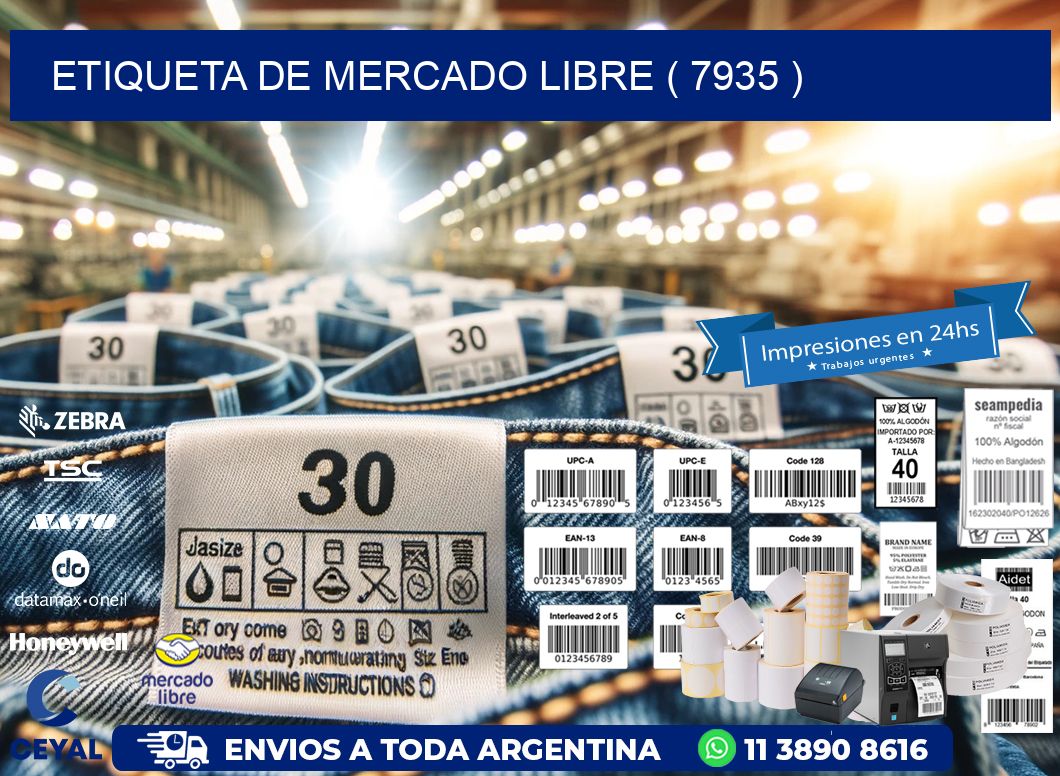 ETIQUETA DE MERCADO LIBRE ( 7935 )