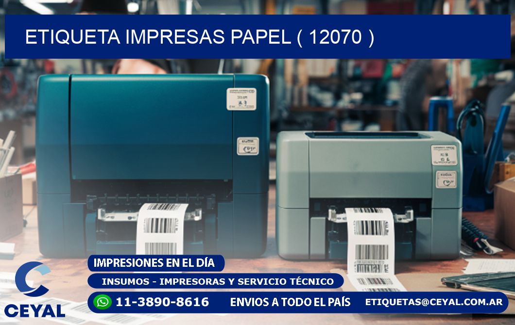 ETIQUETA IMPRESAS PAPEL ( 12070 )