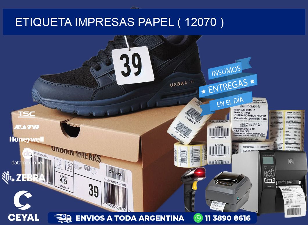 ETIQUETA IMPRESAS PAPEL ( 12070 )