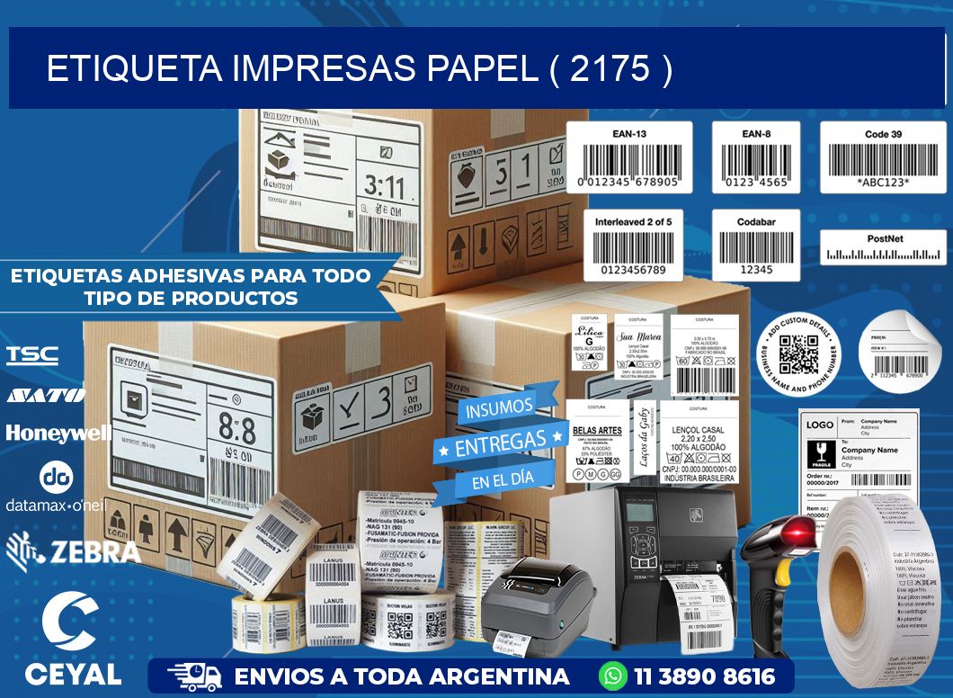 ETIQUETA IMPRESAS PAPEL ( 2175 )