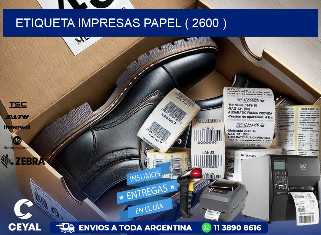 ETIQUETA IMPRESAS PAPEL ( 2600 )