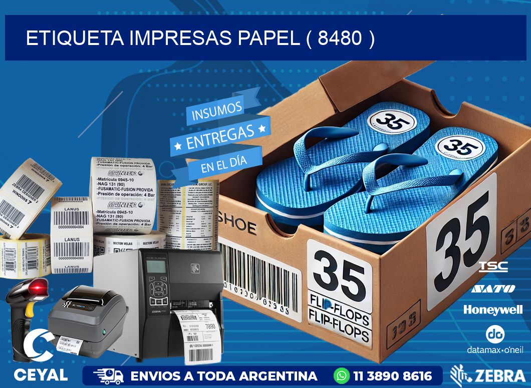 ETIQUETA IMPRESAS PAPEL ( 8480 )