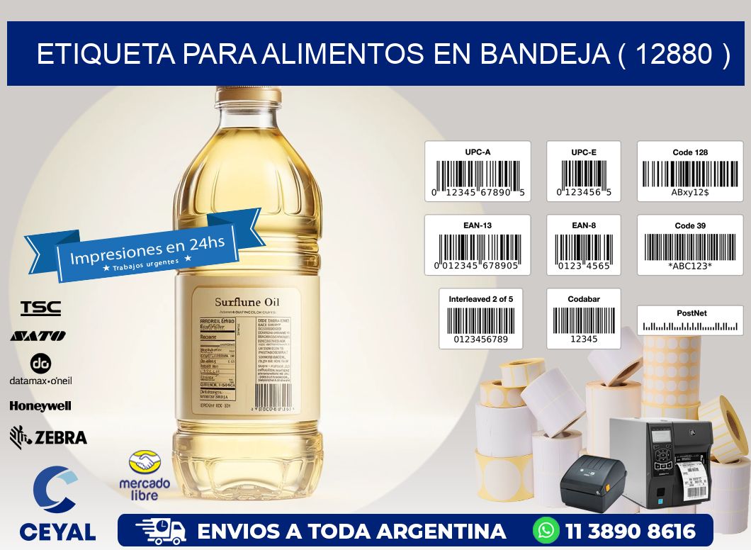 ETIQUETA PARA ALIMENTOS EN BANDEJA ( 12880 )