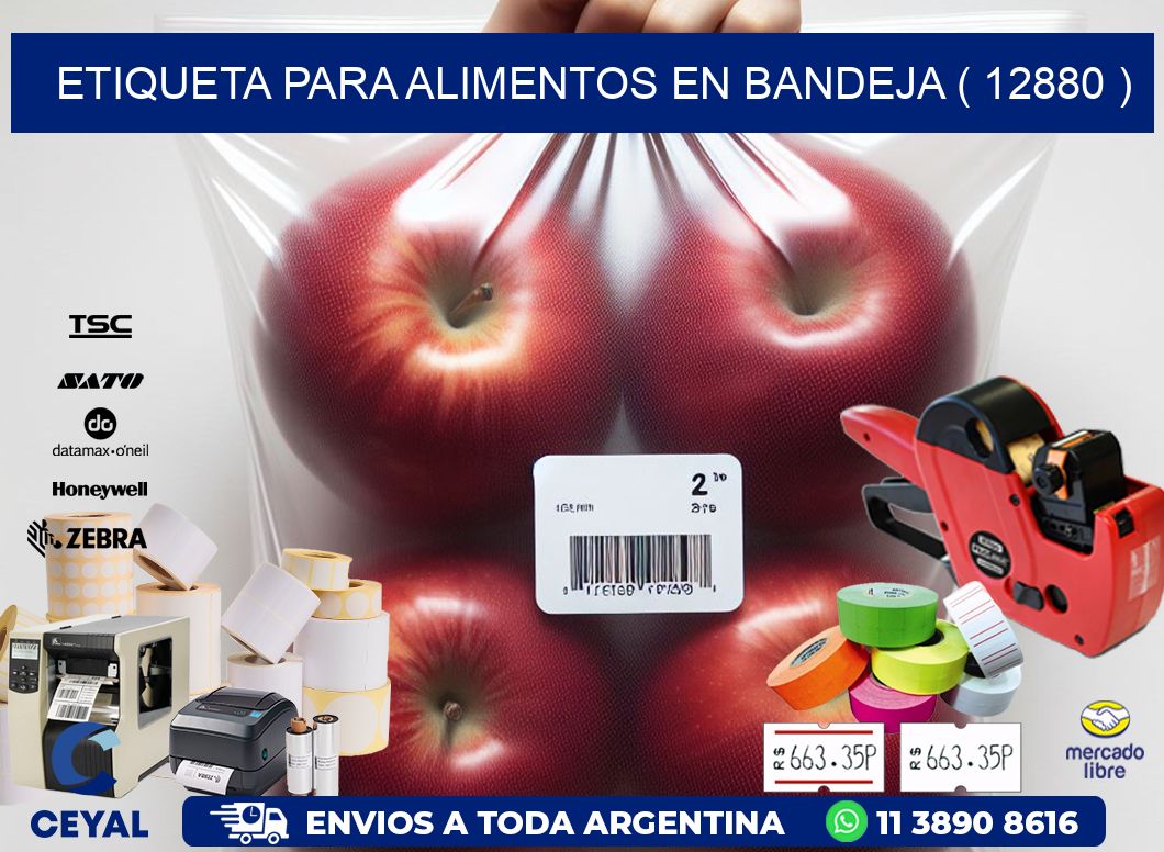 ETIQUETA PARA ALIMENTOS EN BANDEJA ( 12880 )