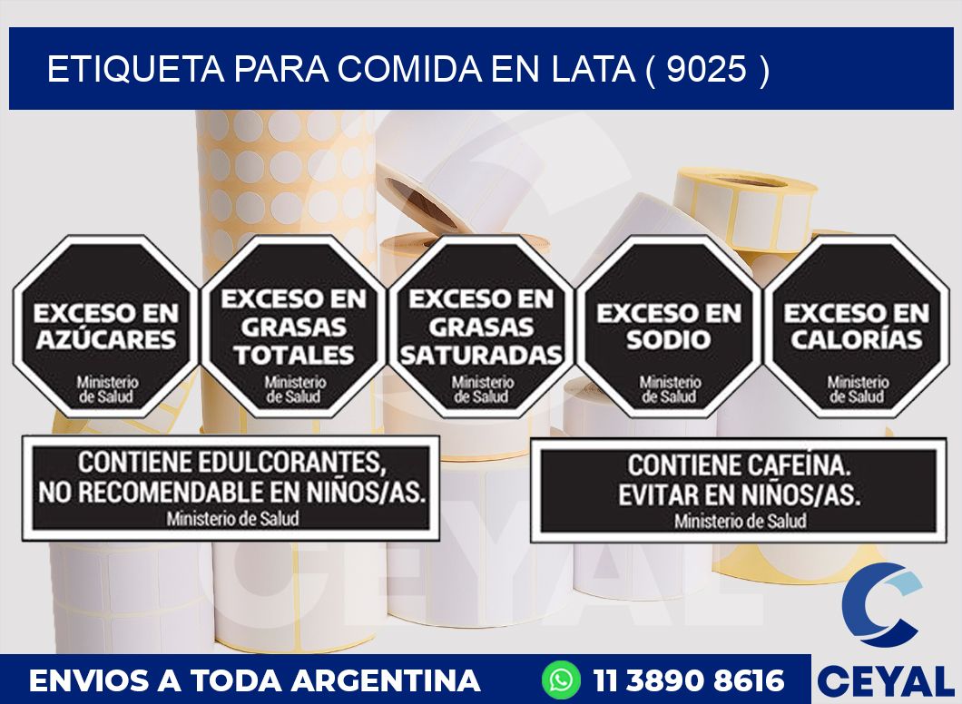 ETIQUETA PARA COMIDA EN LATA ( 9025 )