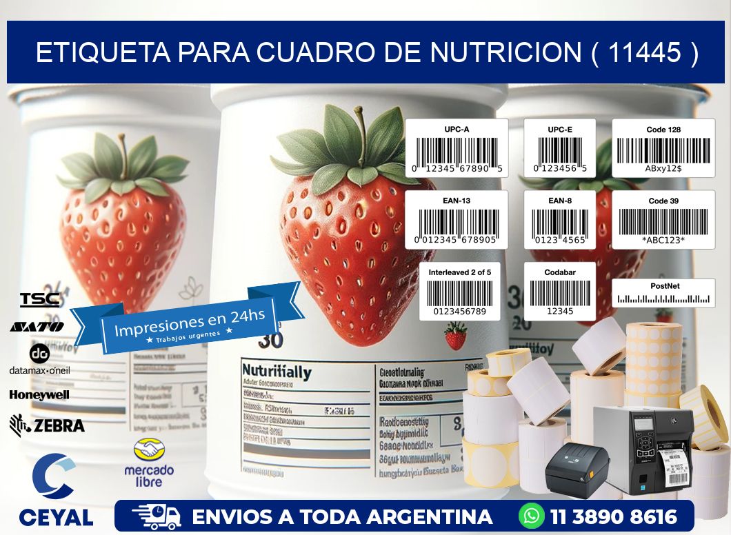 ETIQUETA PARA CUADRO DE NUTRICION ( 11445 )
