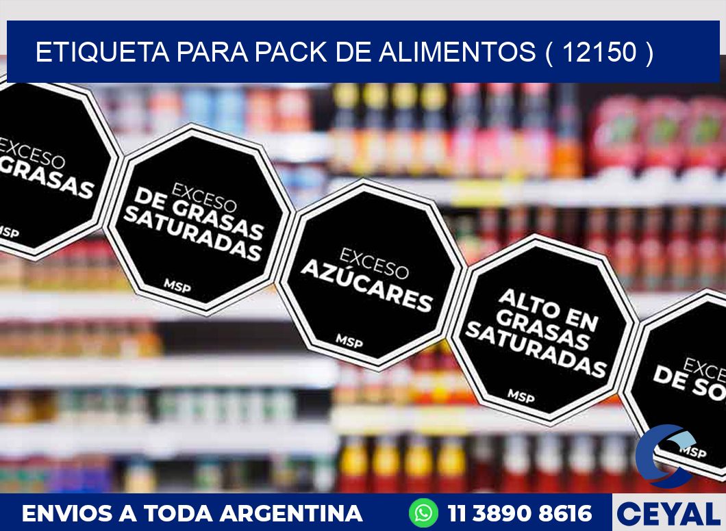 ETIQUETA PARA PACK DE ALIMENTOS ( 12150 )