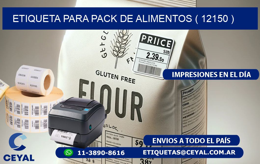 ETIQUETA PARA PACK DE ALIMENTOS ( 12150 )