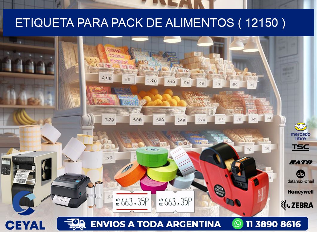 ETIQUETA PARA PACK DE ALIMENTOS ( 12150 )