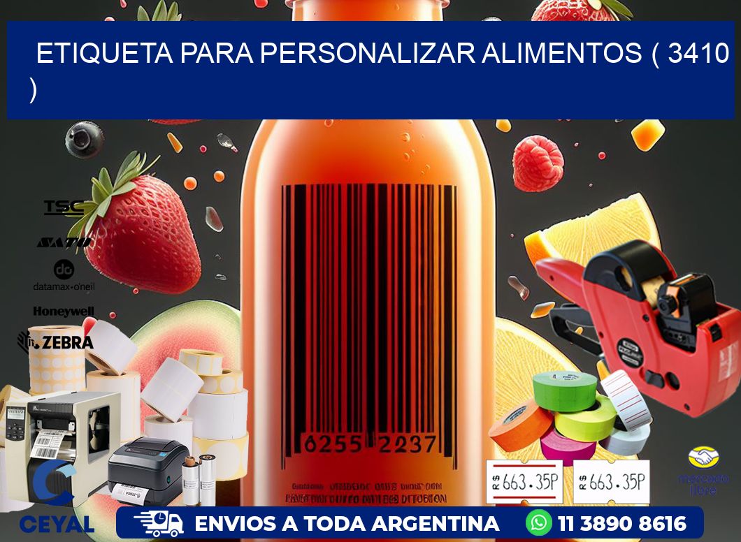ETIQUETA PARA PERSONALIZAR ALIMENTOS ( 3410 )