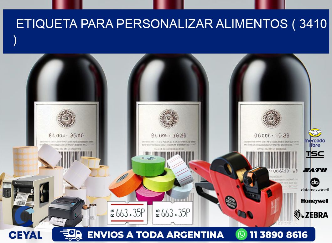 ETIQUETA PARA PERSONALIZAR ALIMENTOS ( 3410 )