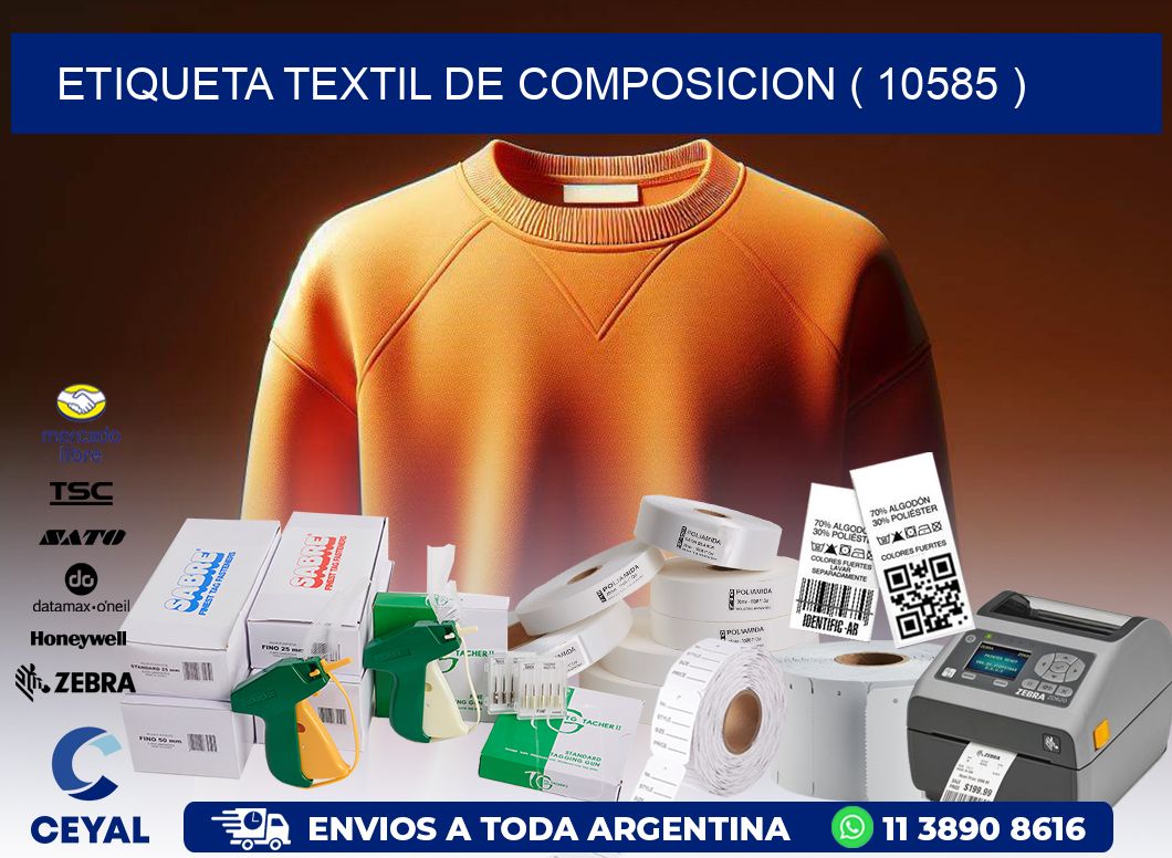 ETIQUETA TEXTIL DE COMPOSICION ( 10585 )