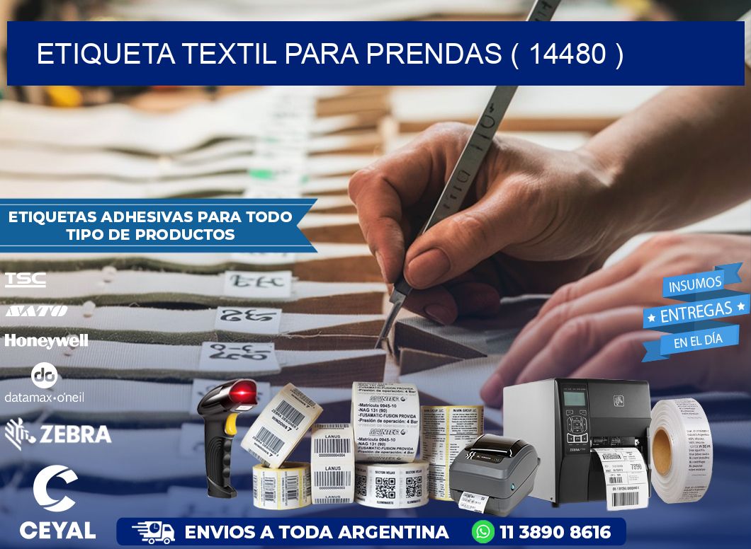 ETIQUETA TEXTIL PARA PRENDAS ( 14480 )