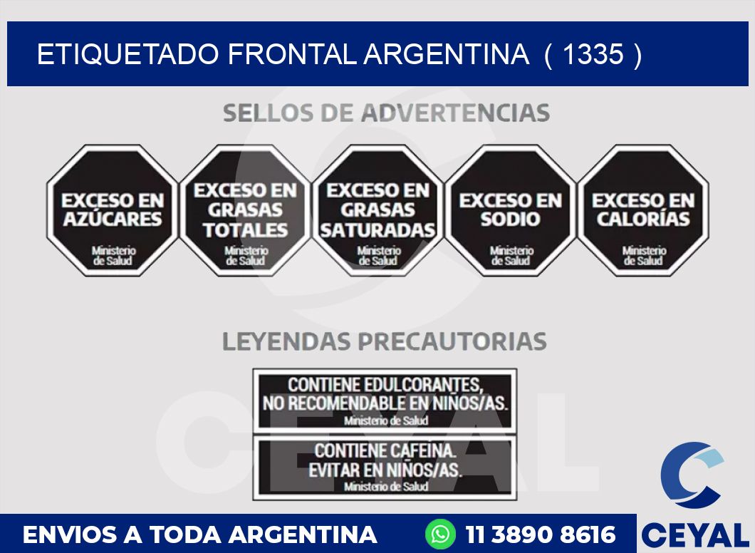 ETIQUETADO FRONTAL ARGENTINA  ( 1335 )