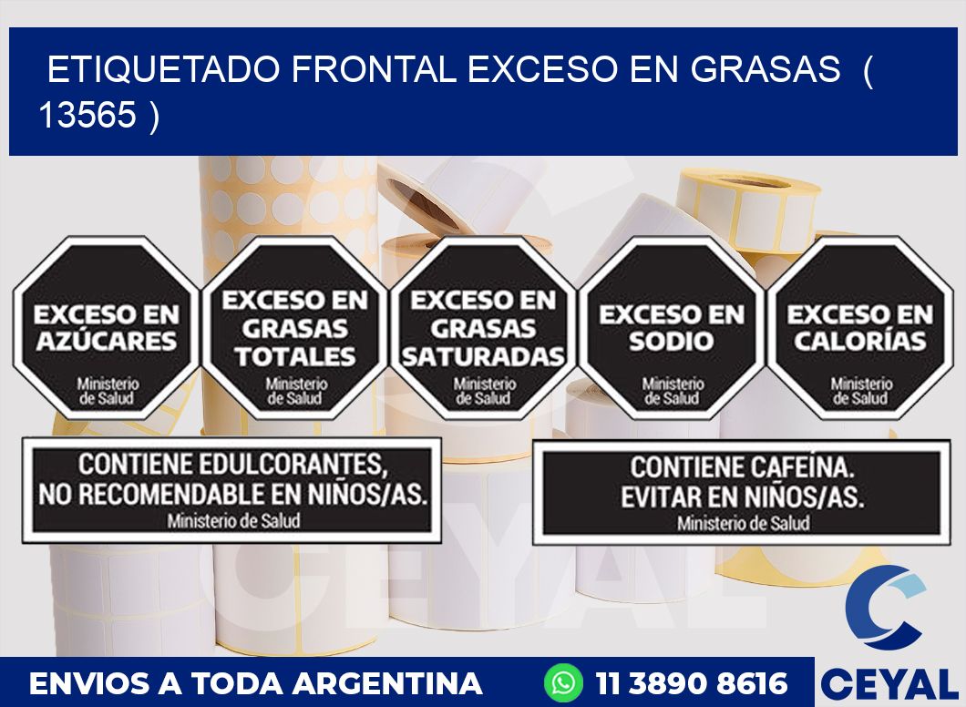 ETIQUETADO FRONTAL EXCESO EN GRASAS  ( 13565 )