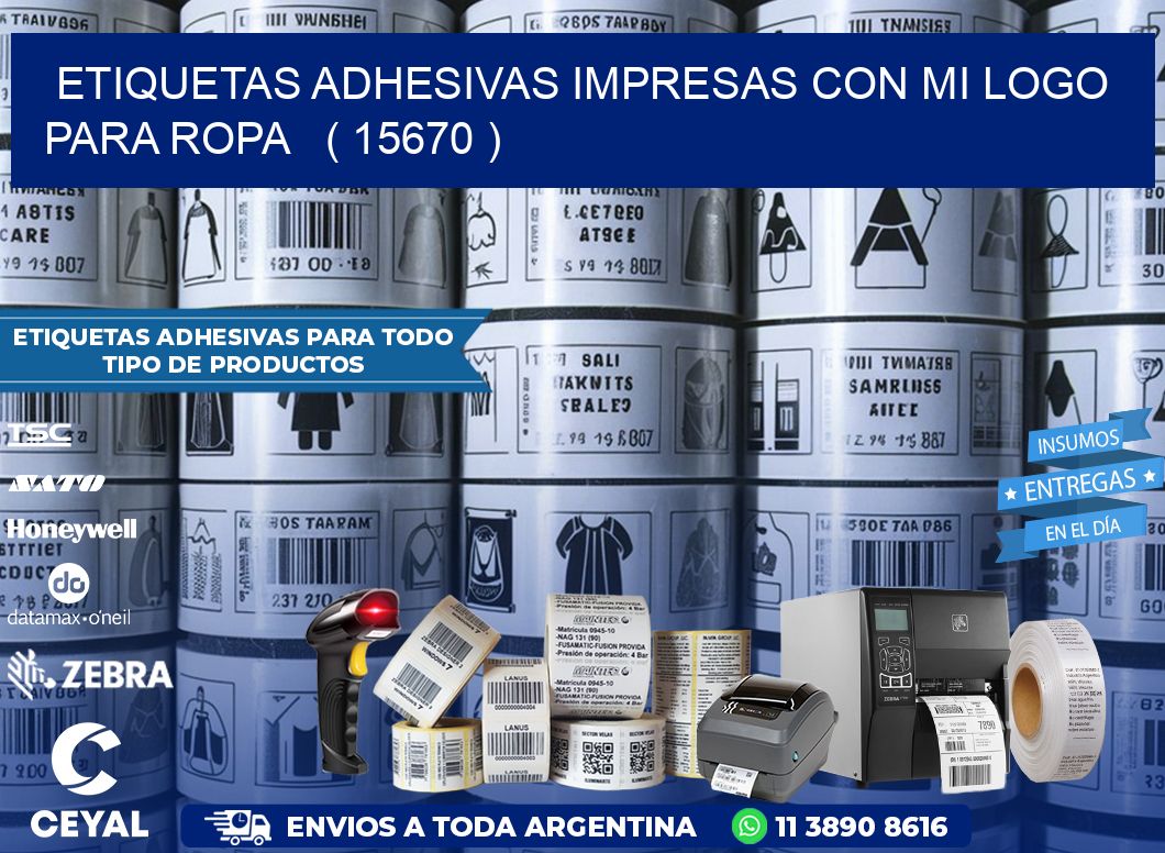 ETIQUETAS ADHESIVAS IMPRESAS CON MI LOGO PARA ROPA   ( 15670 )