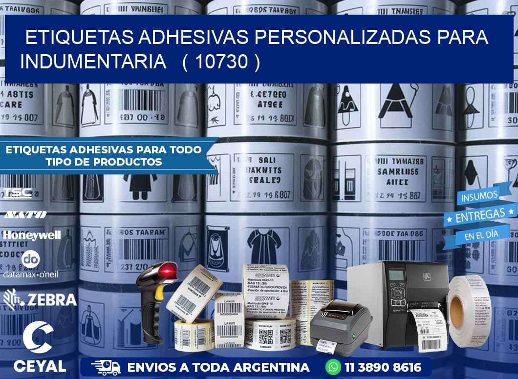ETIQUETAS ADHESIVAS PERSONALIZADAS PARA INDUMENTARIA   ( 10730 )