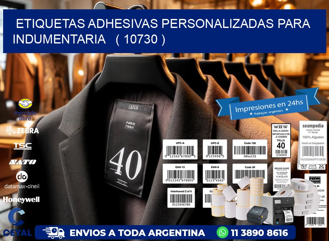 ETIQUETAS ADHESIVAS PERSONALIZADAS PARA INDUMENTARIA   ( 10730 )