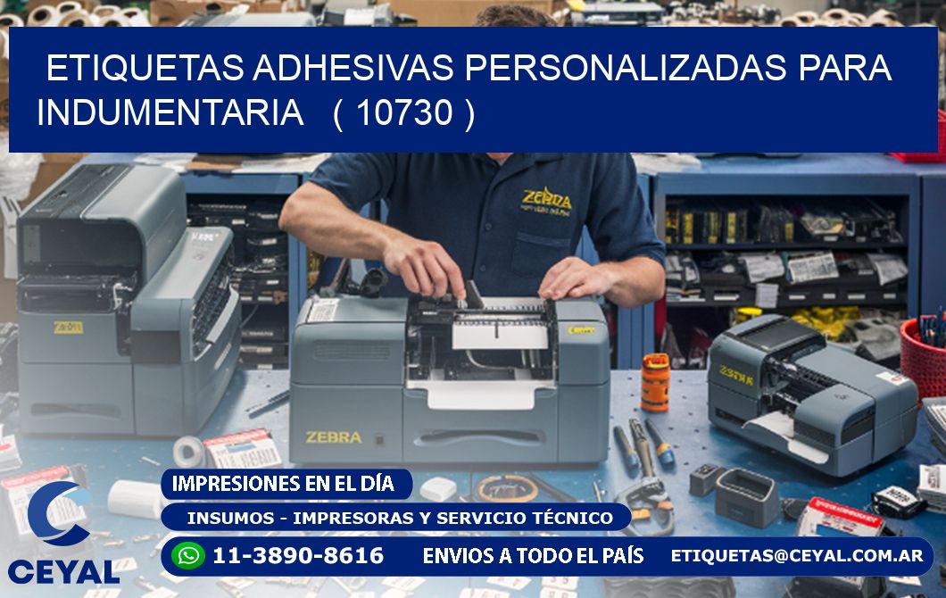 ETIQUETAS ADHESIVAS PERSONALIZADAS PARA INDUMENTARIA   ( 10730 )