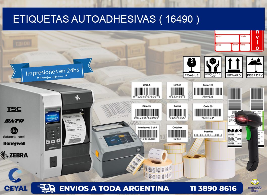 ETIQUETAS AUTOADHESIVAS ( 16490 )