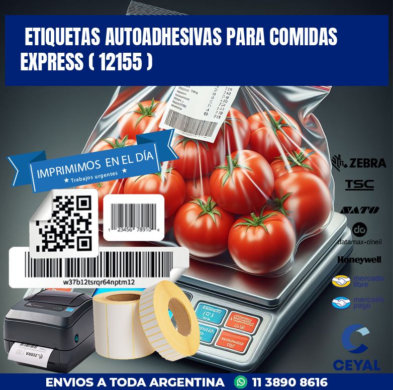 ETIQUETAS AUTOADHESIVAS PARA COMIDAS EXPRESS ( 12155 )