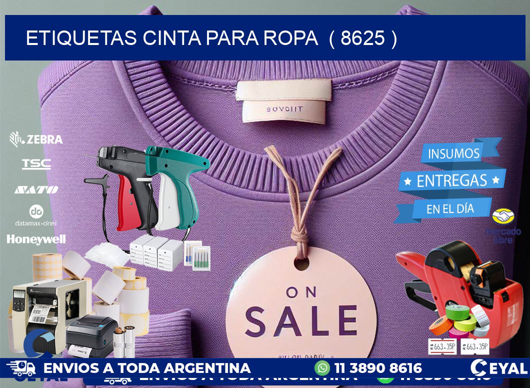 ETIQUETAS CINTA PARA ROPA  ( 8625 )