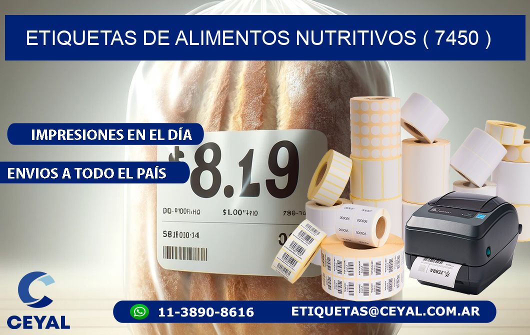 ETIQUETAS DE ALIMENTOS NUTRITIVOS ( 7450 )