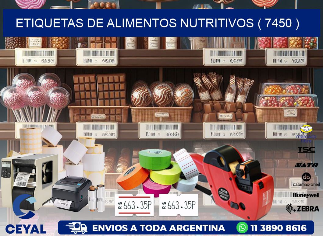 ETIQUETAS DE ALIMENTOS NUTRITIVOS ( 7450 )