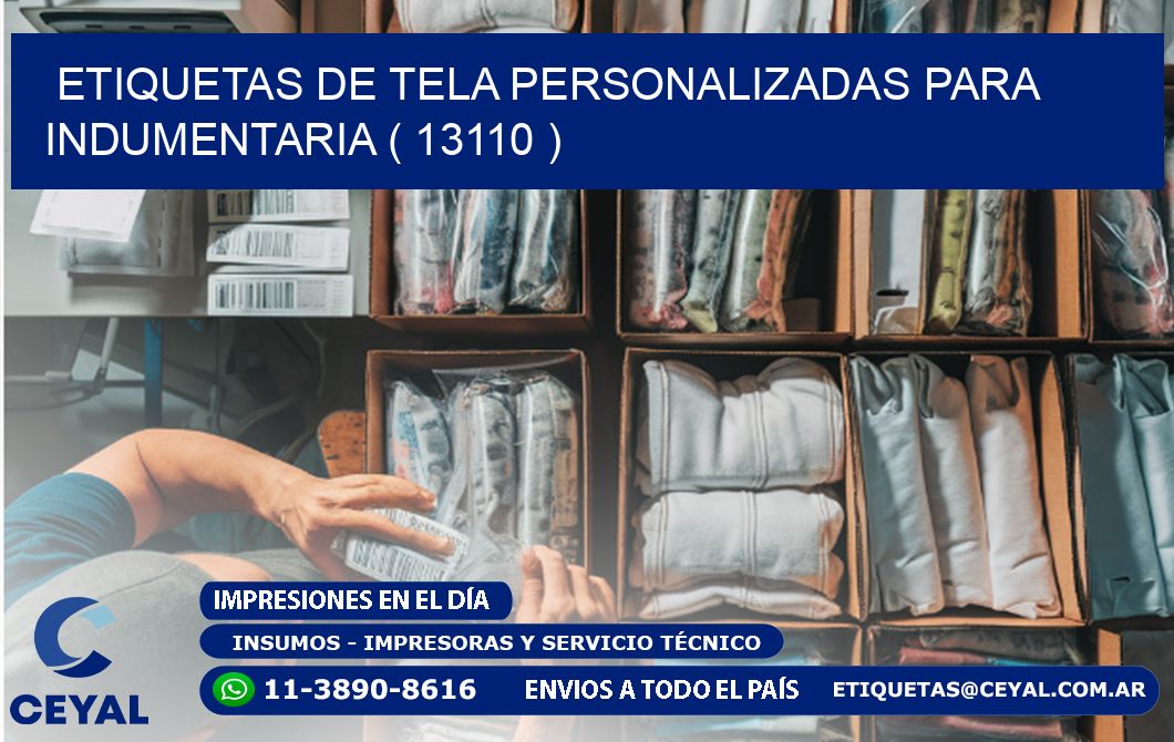 ETIQUETAS DE TELA PERSONALIZADAS PARA INDUMENTARIA ( 13110 )