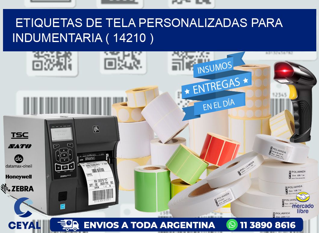 ETIQUETAS DE TELA PERSONALIZADAS PARA INDUMENTARIA ( 14210 )