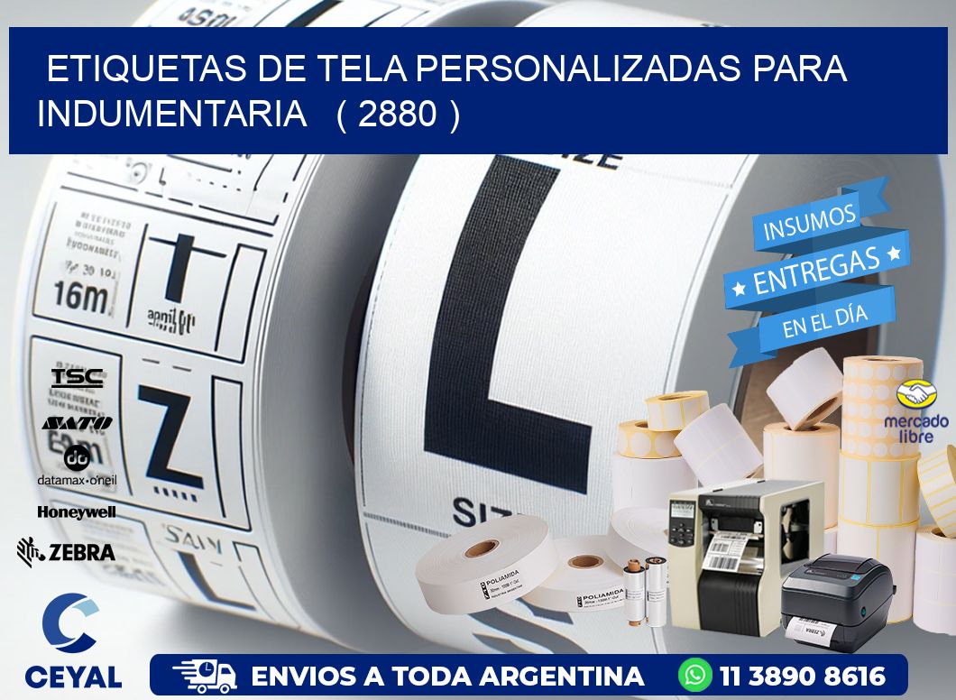 ETIQUETAS DE TELA PERSONALIZADAS PARA INDUMENTARIA   ( 2880 )