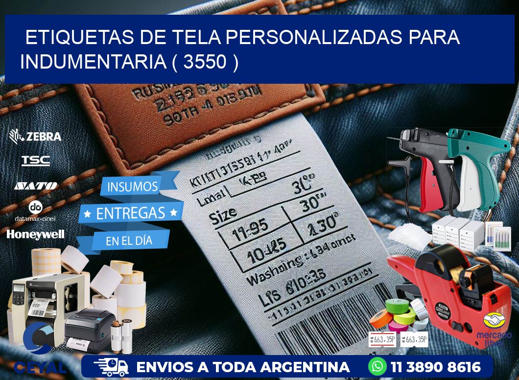ETIQUETAS DE TELA PERSONALIZADAS PARA INDUMENTARIA ( 3550 )
