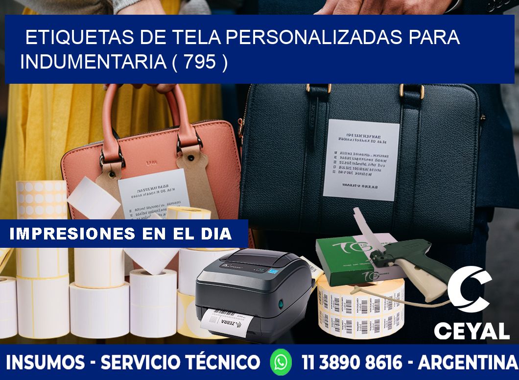 ETIQUETAS DE TELA PERSONALIZADAS PARA INDUMENTARIA ( 795 )