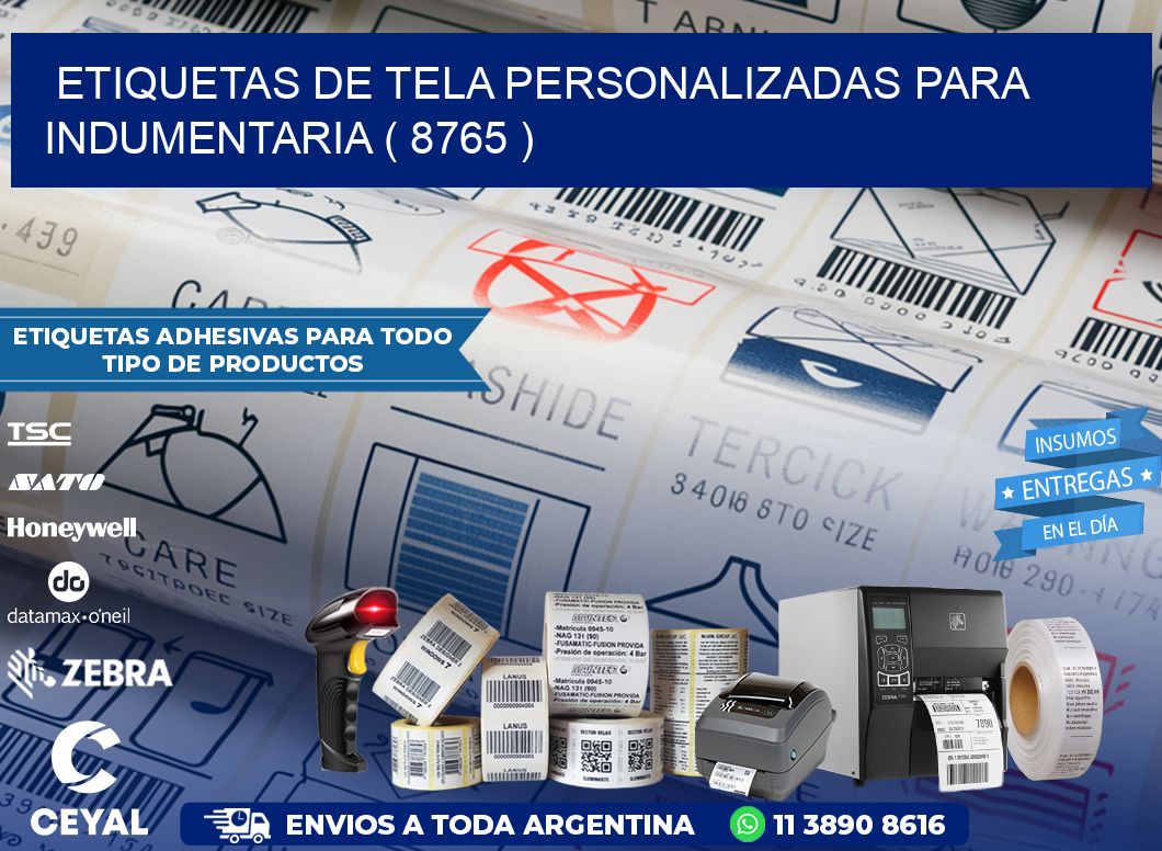 ETIQUETAS DE TELA PERSONALIZADAS PARA INDUMENTARIA ( 8765 )