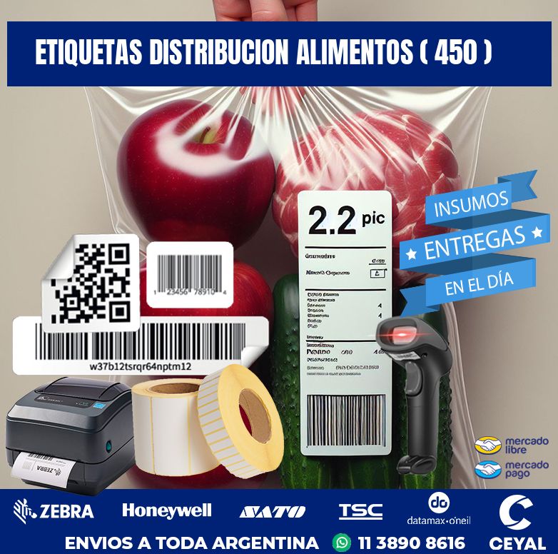 ETIQUETAS DISTRIBUCION ALIMENTOS ( 450 )
