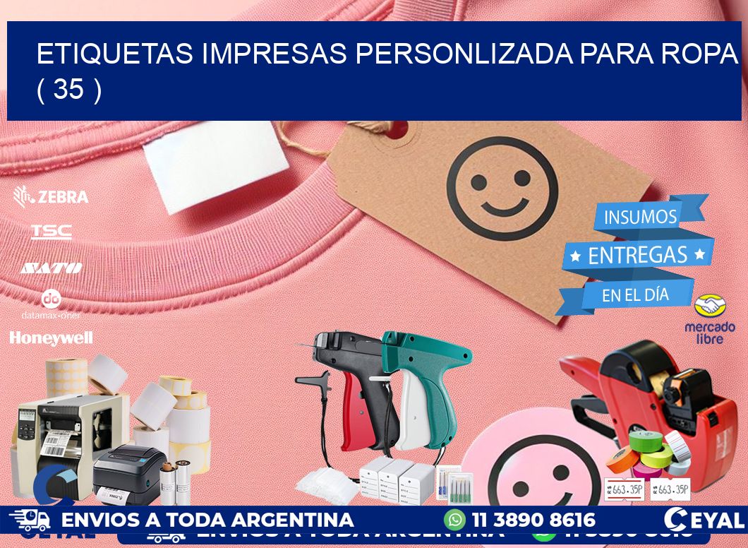 ETIQUETAS IMPRESAS PERSONLIZADA PARA ROPA   ( 35 )