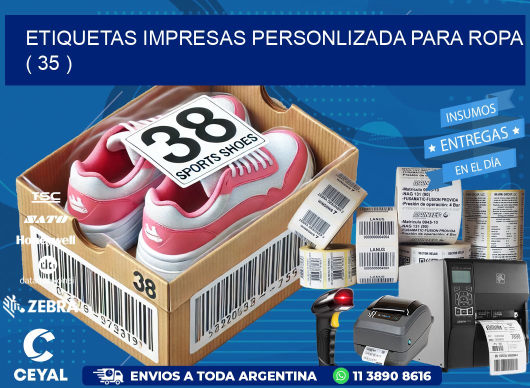 ETIQUETAS IMPRESAS PERSONLIZADA PARA ROPA   ( 35 )
