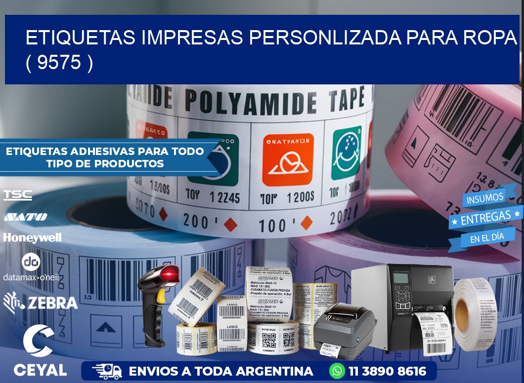 ETIQUETAS IMPRESAS PERSONLIZADA PARA ROPA   ( 9575 )