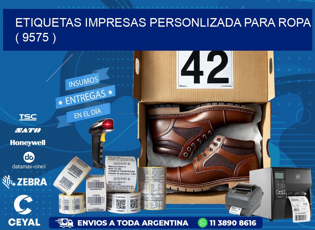 ETIQUETAS IMPRESAS PERSONLIZADA PARA ROPA ( 9575 )